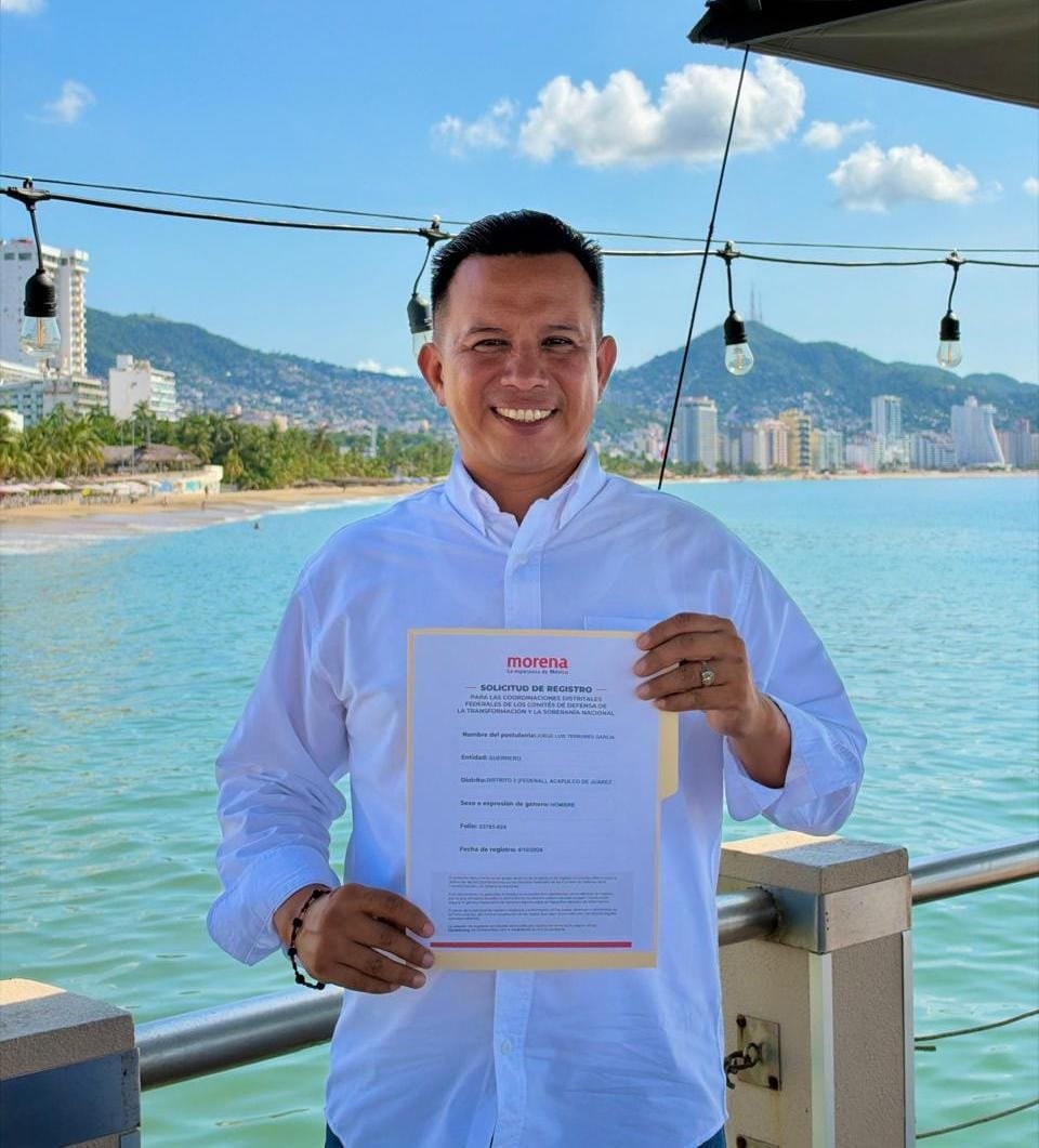 JORGE LUIS TERRONES SE REGISTRA PARA CONTENDER POR EL DISTRITO 02 FEDERAL DE ACAPULCO